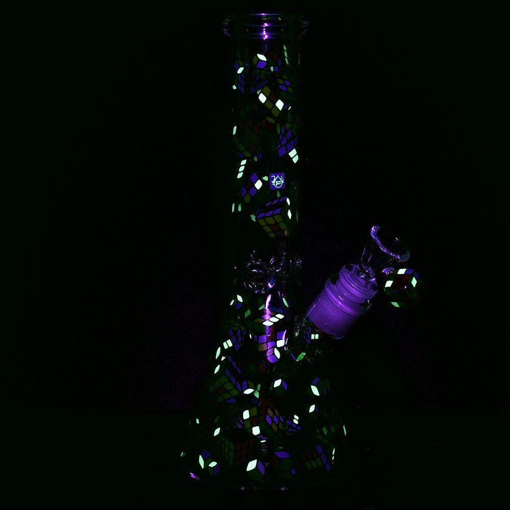 Pulsar Greatest Hits Series Glow Beaker / 10" by Smoke Drop - view 19 | Buddy Brandz