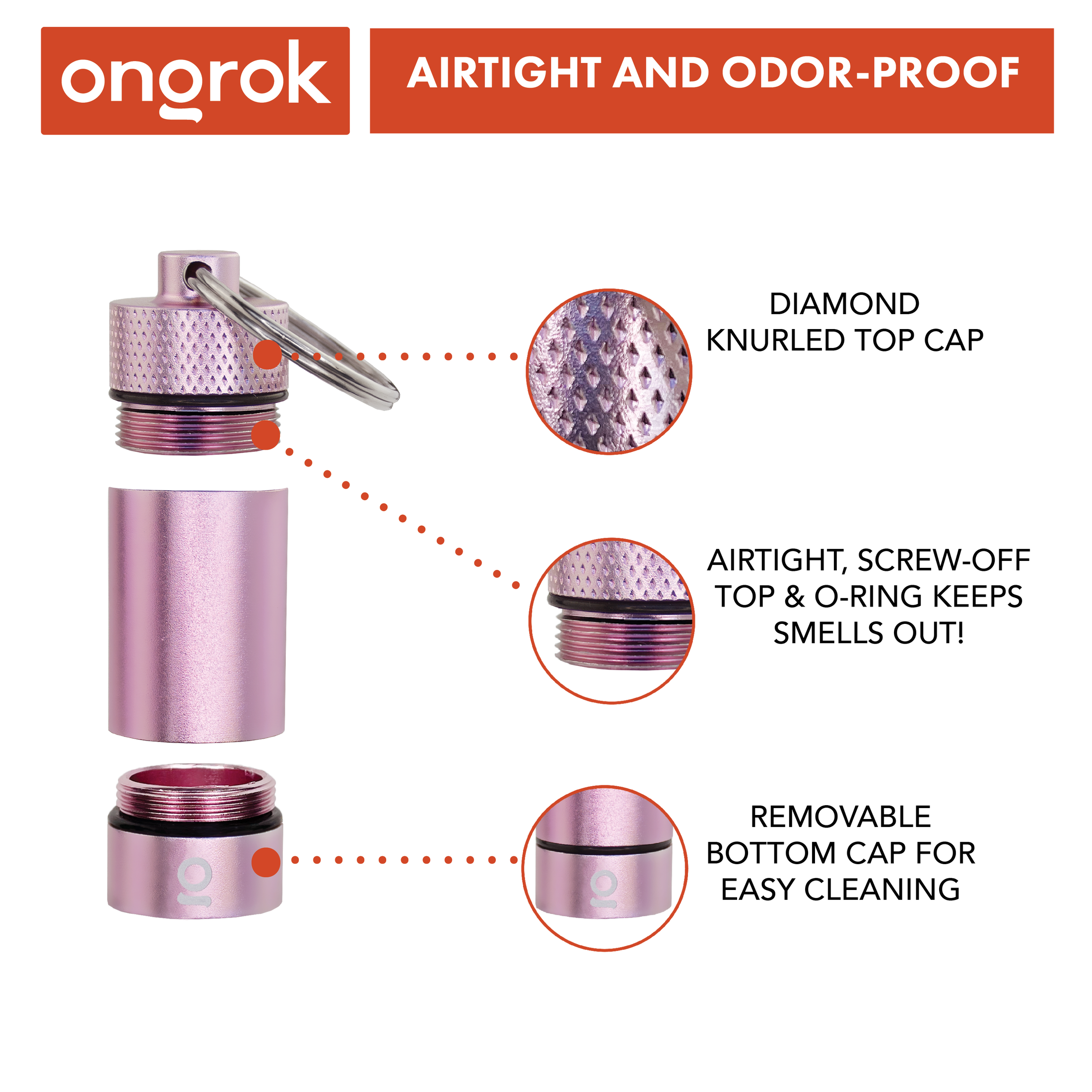 Ongrok Small Storage Keychain by Smoke Drop - view 4 | Buddy Brandz