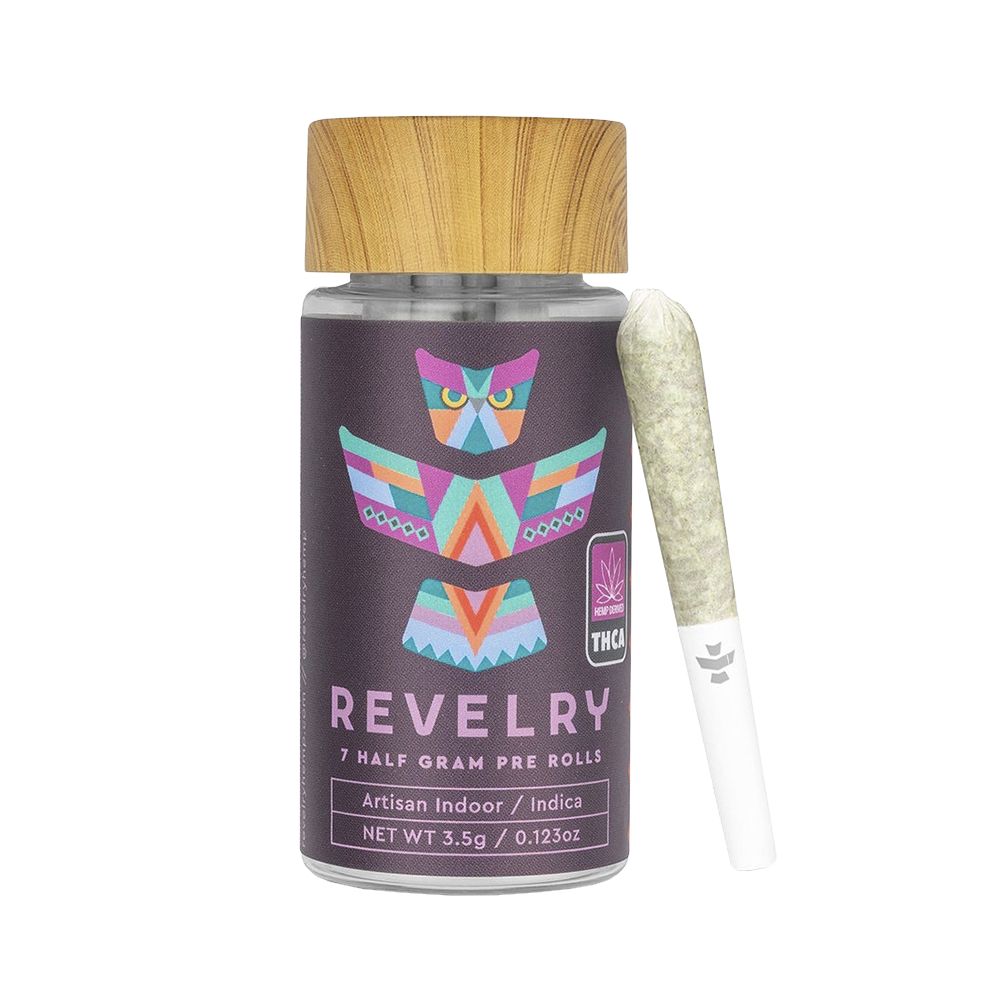 Revelry Premium Indoor THCA Pre-Rolls | 0.5g | 7pc Pack by Smoke Drop - view 7 | Buddy Brandz
