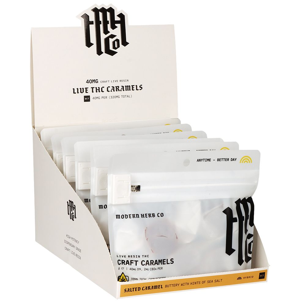 Modern Herb Co THCA Caramels | Salted Caramel | 320mg | 8pc | 6pk Display
