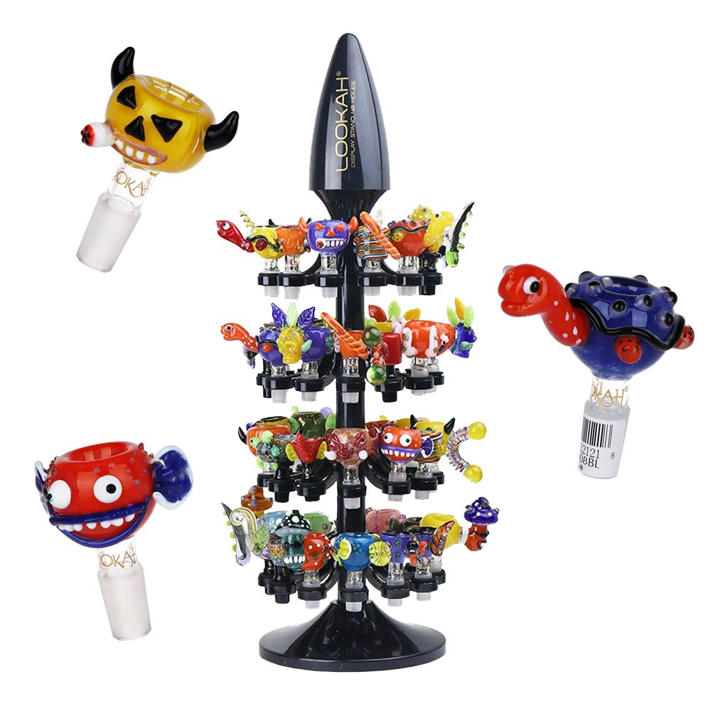 Lookah Novelty Herb Slide Glass Bowl Display Tree (48 pack) by Smoke Drop | Buddy Brandz