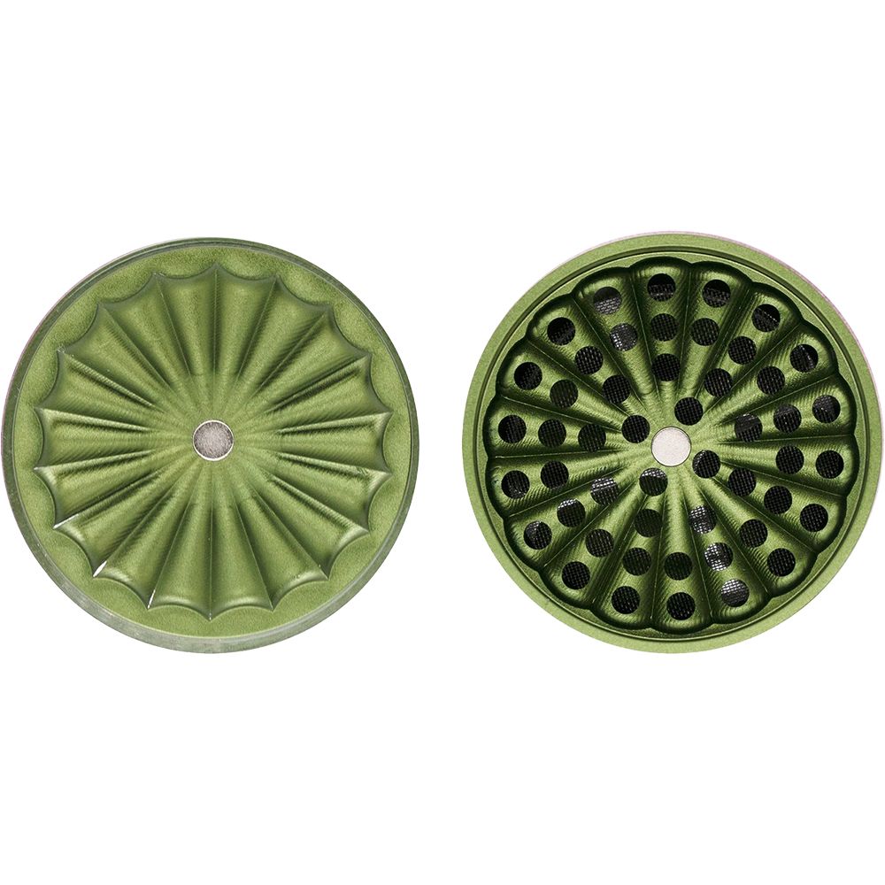 ONGROK Flower Petal Toothless Aluminum Storage Grinder | 5pc by Smoke Drop - view 3 | Buddy Brandz