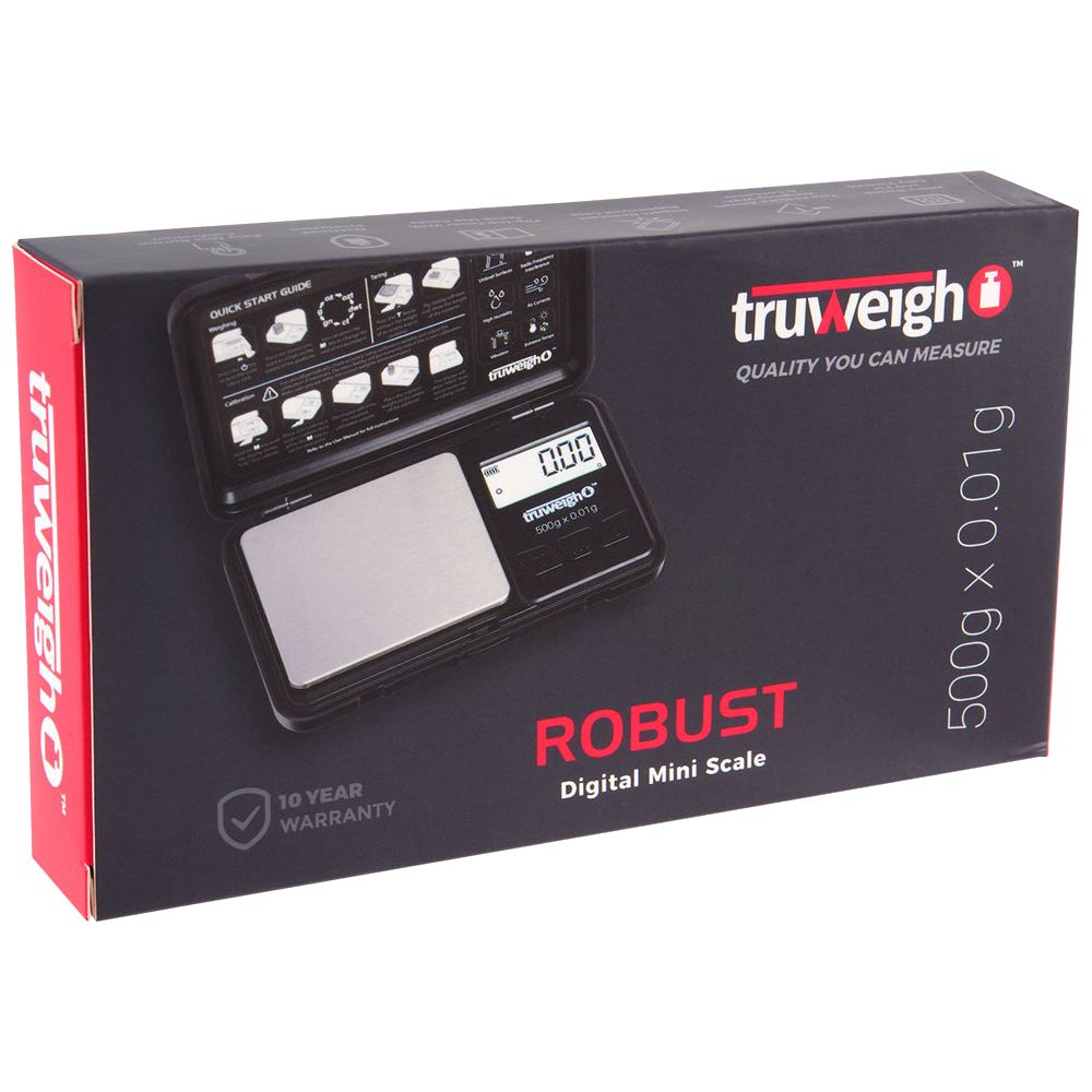 Truweigh Robust Rechargeable Digital Mini Scale | 500g x 0.01g by Smoke Drop - view 9 | Buddy Brandz