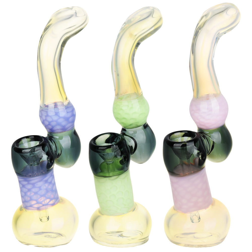Happenin' Honeycomb Sherlock Bubbler Pipe - 6.5" / Colors Vary by Smoke Drop | Buddy Brandz