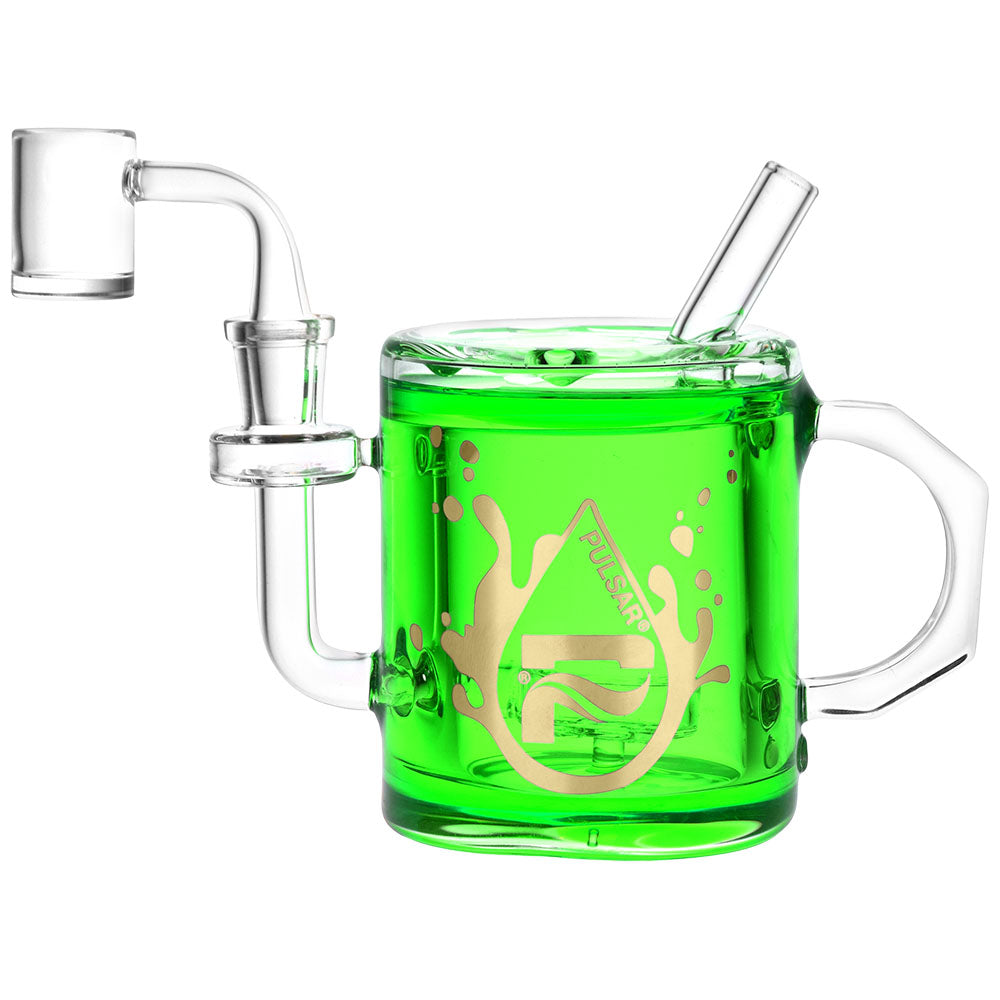 Pulsar Coffee Cup Glycerin Dab Rig | 6" | 14mm F by Smoke Drop - view 3 | Buddy Brandz