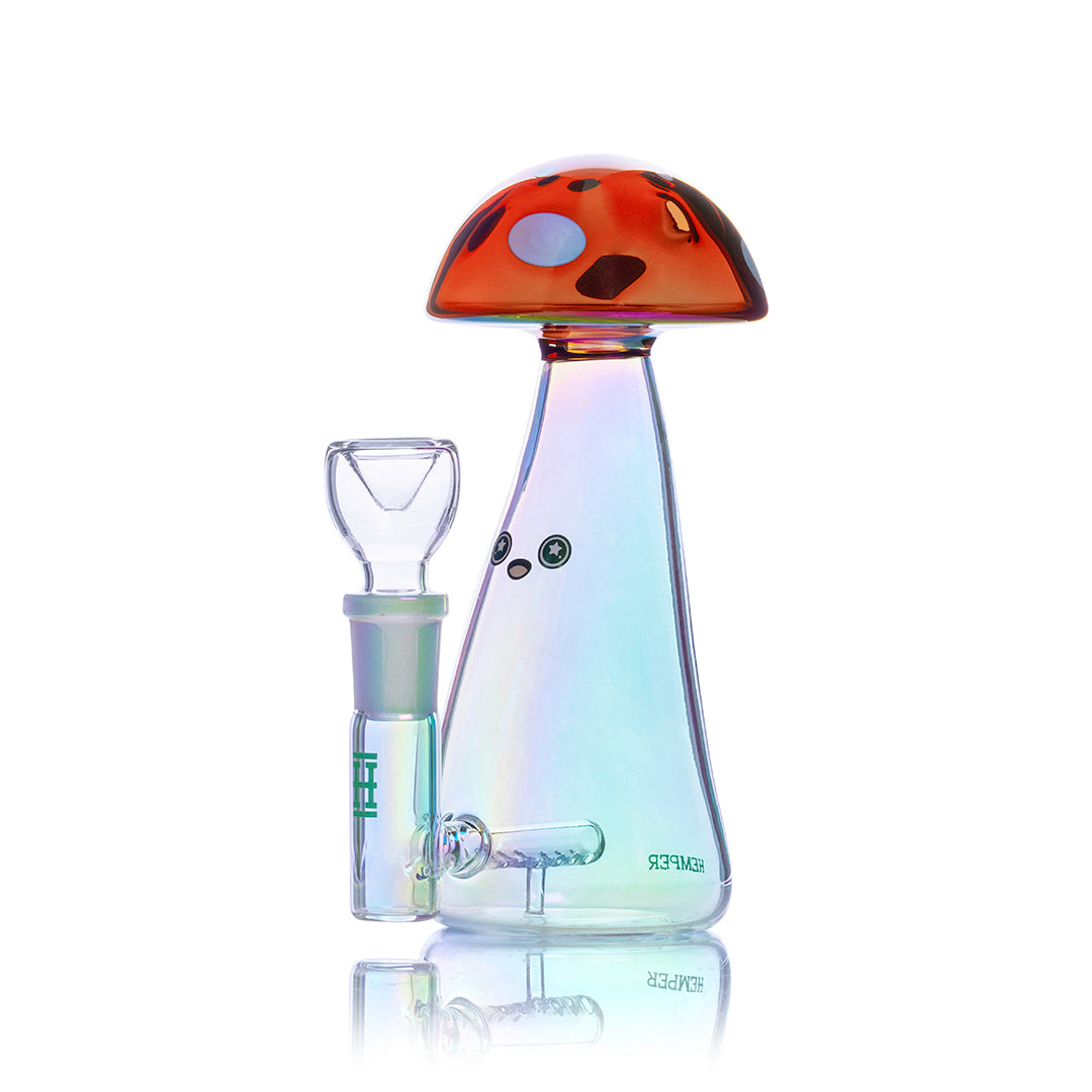 HEMPER- Trippy Shroom Bong 6" by Smoke Drop - view 6 | Buddy Brandz