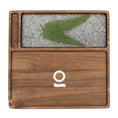 Cargar la imagen en la vista de la galería, Ongrok Premium Natural Acacia Wood Tray | 9.5" x 9.5" by Smoke Drop - view 2 | Buddy Brandz

