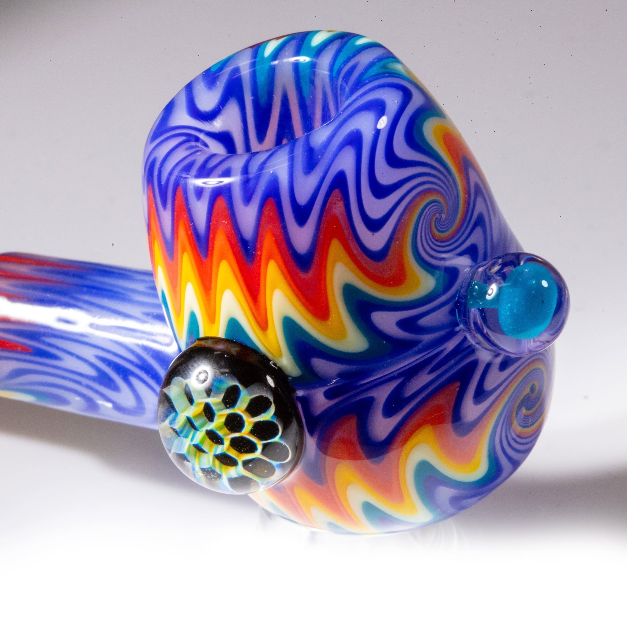 Headdy Old School Sherlock w/ Marbles (Various Colors) by Smoke Drop - view 9 | Buddy Brandz