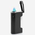 Load image into Gallery viewer, Silver Double Jet Torch Lighter

