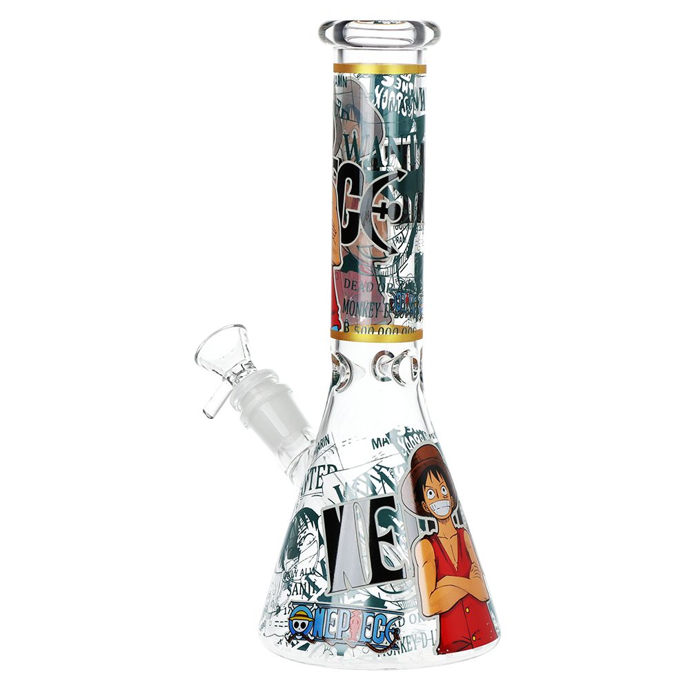 One Treasure Beaker Glass Water Pipe | 10.25" | 14mm F by Smoke Drop - view 8 | Buddy Brandz