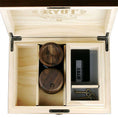 Load image into Gallery viewer, HUMIDOR WALNUT COMBO BOX by Smoke Drop - view 3 | Buddy Brandz
