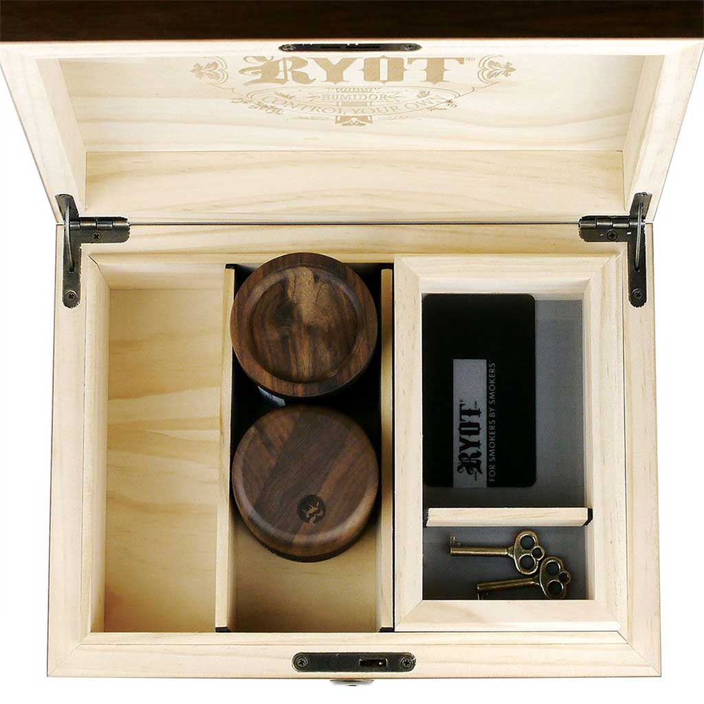 HUMIDOR WALNUT COMBO BOX by Smoke Drop - view 3 | Buddy Brandz