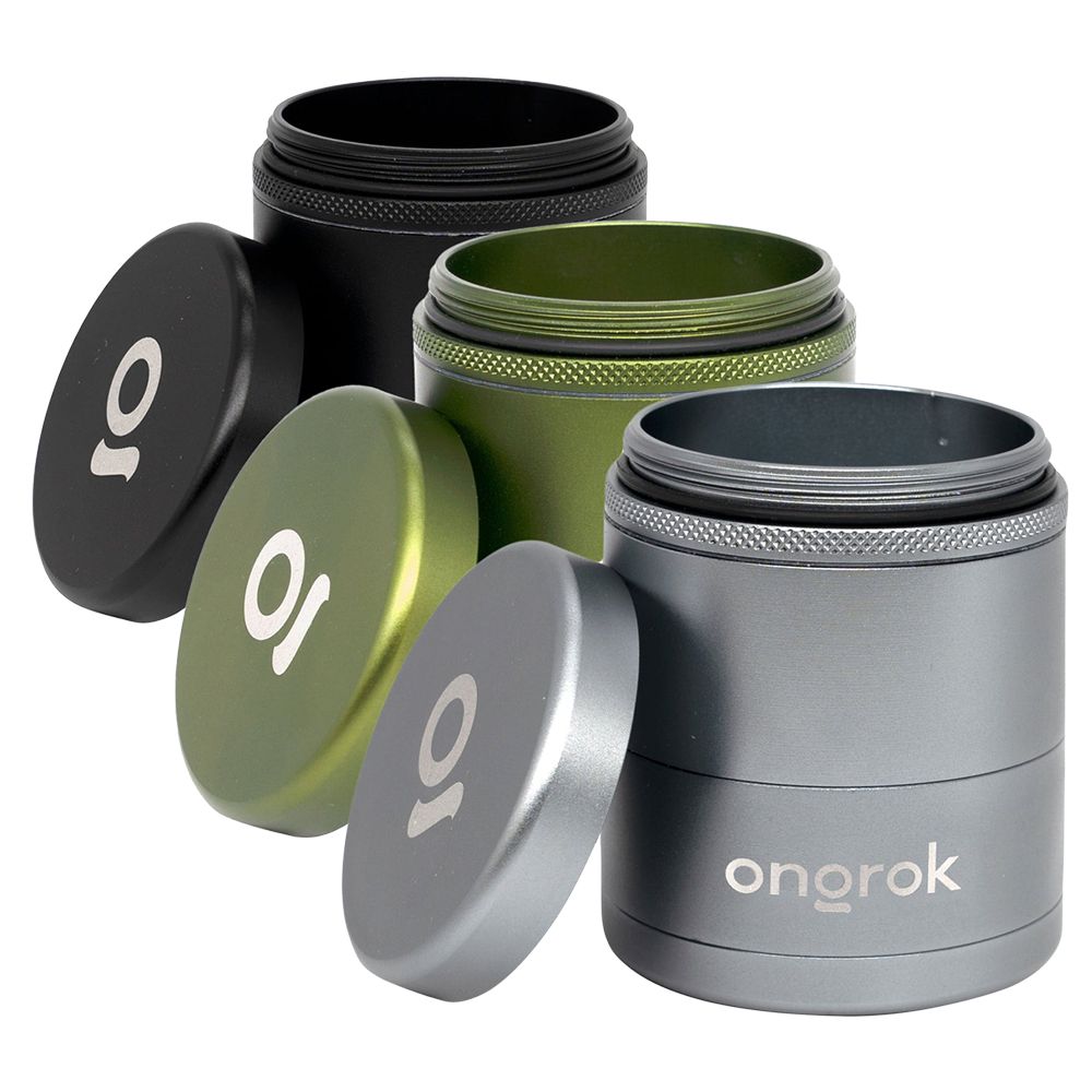 ONGROK Flower Petal Toothless Aluminum Storage Grinder | 5pc by Smoke Drop | Buddy Brandz