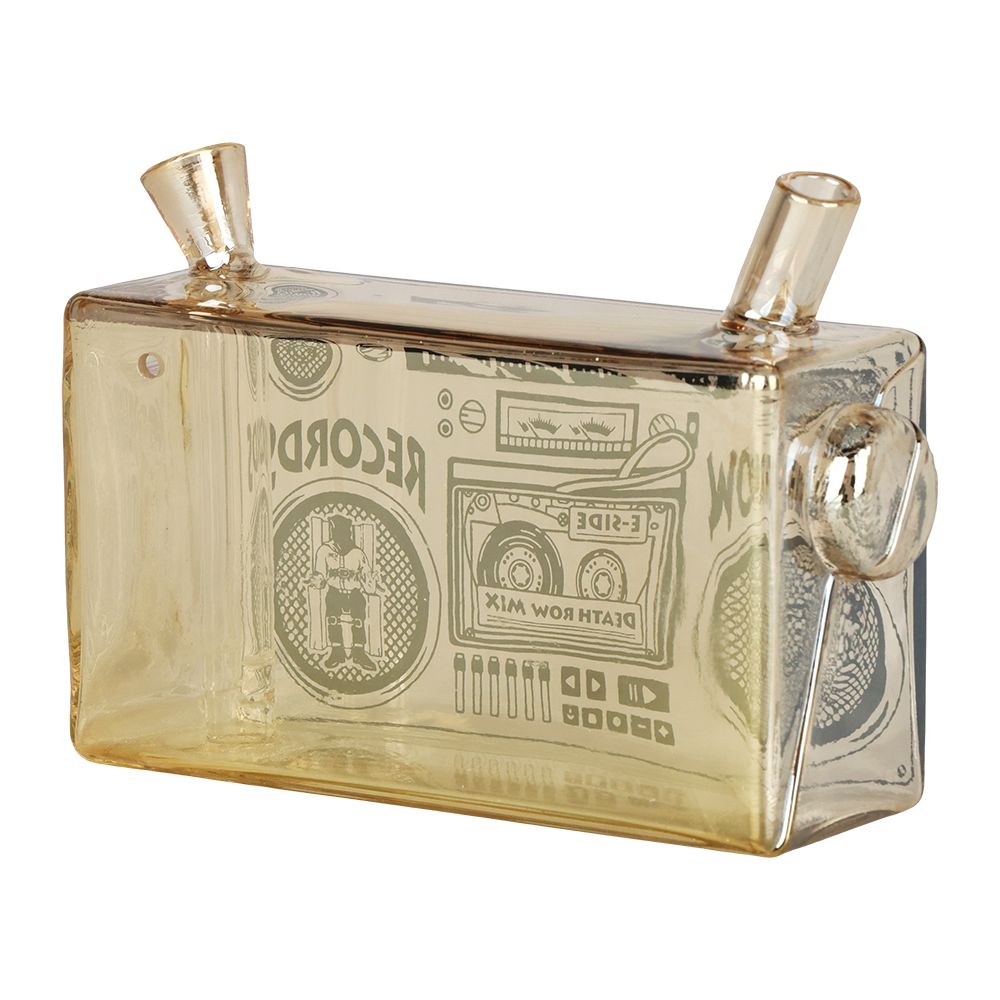 Death Row Records Boom Box Glass Blunt Bubbler | 5" by Smoke Drop - view 4 | Buddy Brandz
