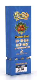 Cargar la imagen en la vista de la galería, Butter OG Premium Blend D11, D8, HHC, THCP, HHCP 2g Disposable Vape - Jack Herer (Sativa) by Smoke Drop - view 2 | Buddy Brandz
