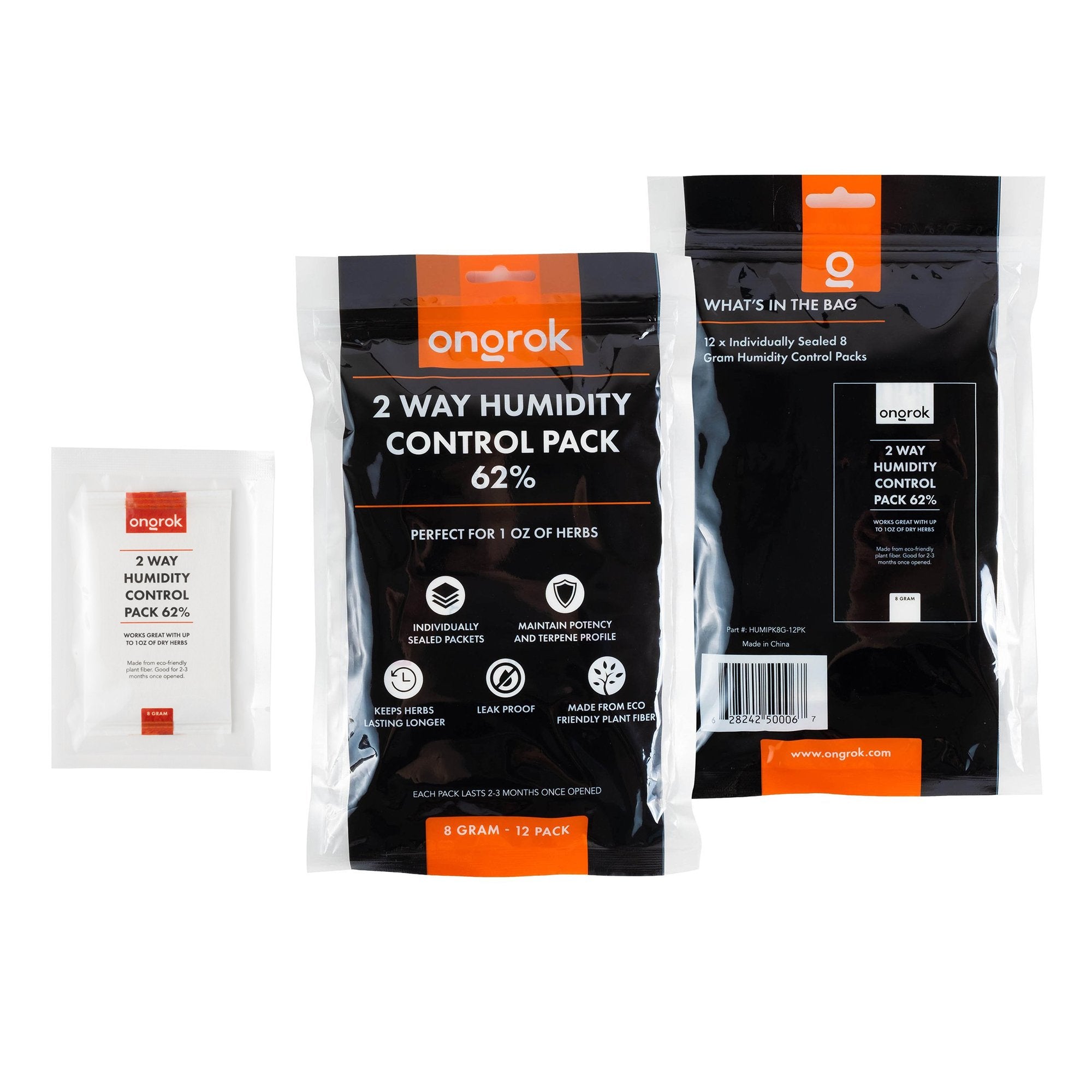 Ongrok 2-Way 62% Humidity Packs | 3 sizes (Small, Medium, Large) by Smoke Drop - view 14 | Buddy Brandz