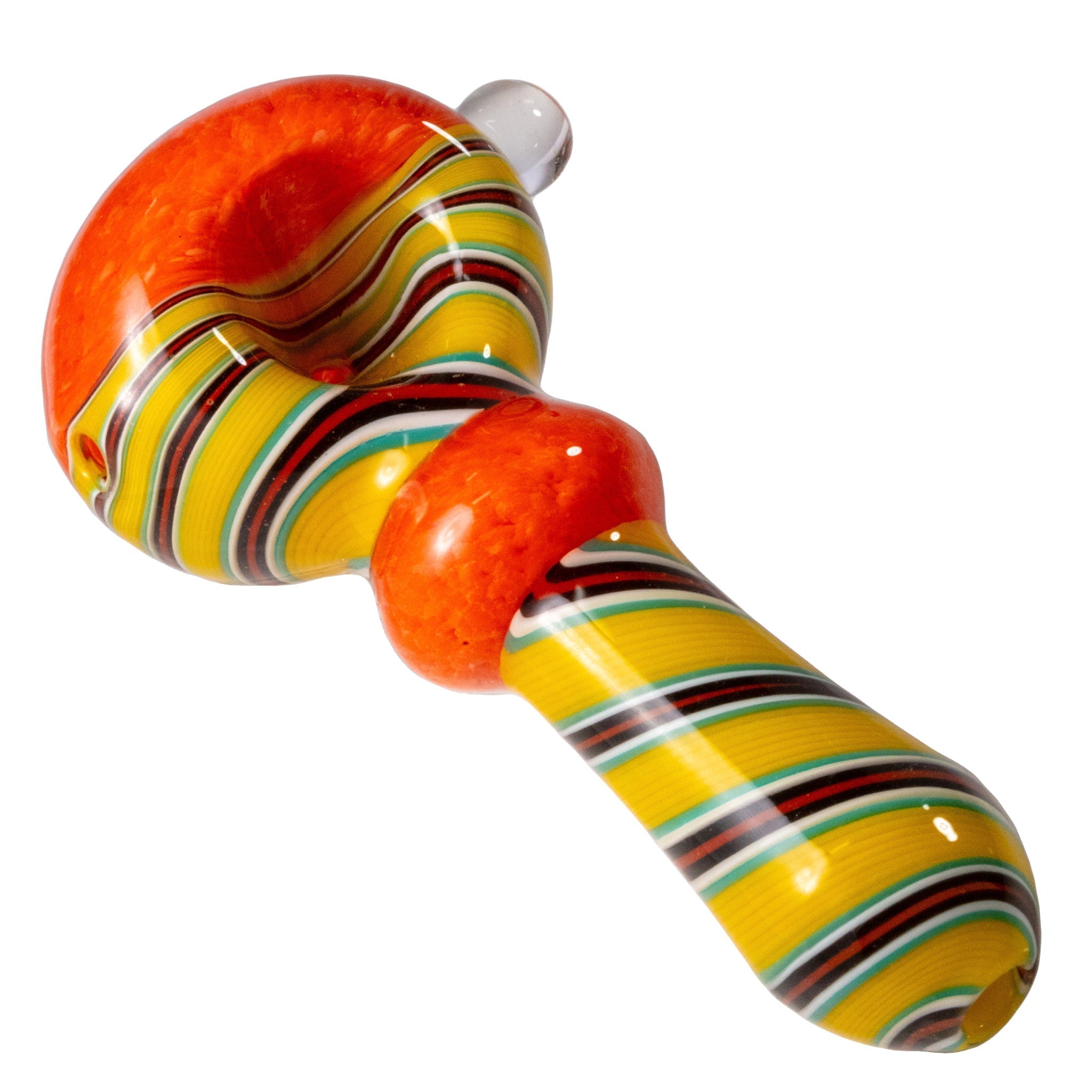 Candy Stripe Spoon with Ring Neck (Various Colors) by Smoke Drop - view 4 | Buddy Brandz