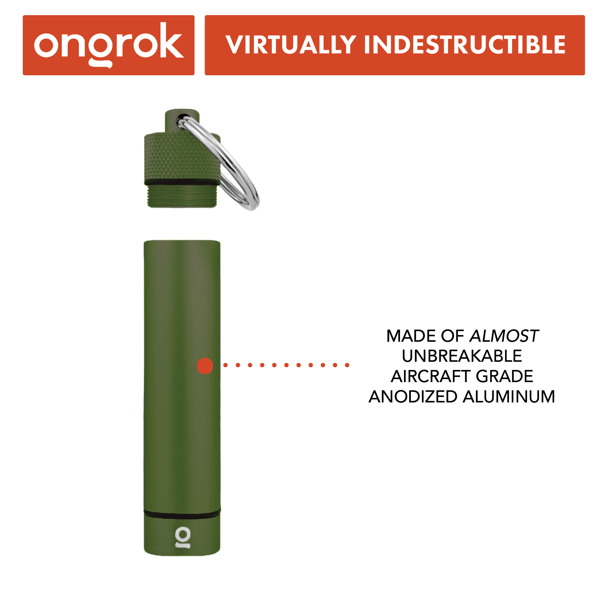 Ongrok Aluminum Storage Keychain by Smoke Drop - view 17 | Buddy Brandz