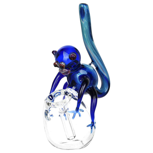 Blue Monkey Bubbler Pipe - 5.75" by Smoke Drop | Buddy Brandz | Buddy Brandz
