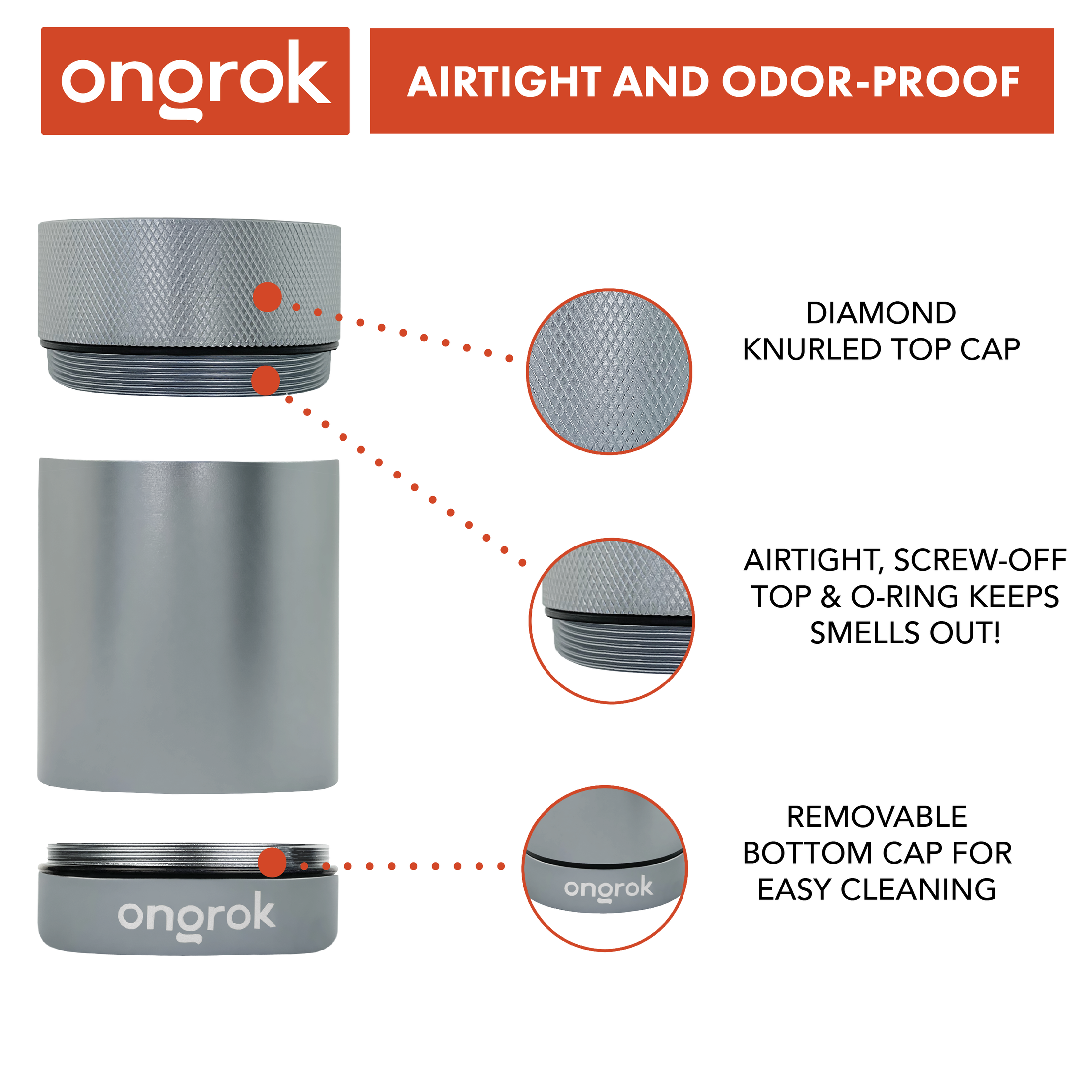 Ongrok Aluminum Metal Storage Jar by Smoke Drop - view 11 | Buddy Brandz