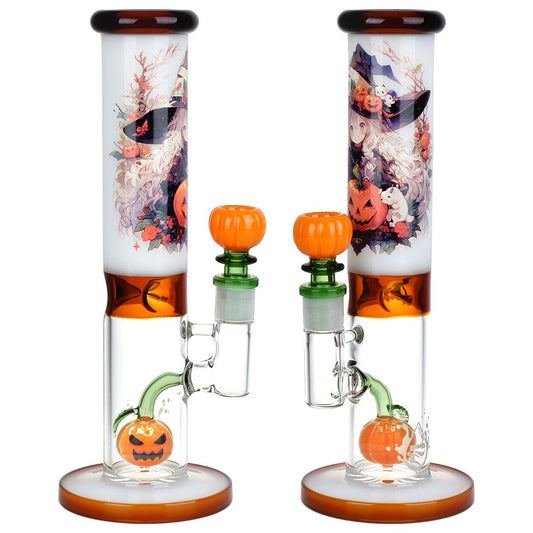 Pulsar Anime Halloween Straight Tube Water Pipe - 9.75" / 14mm F | Buddy Brandz