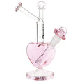 Load image into Gallery viewer, Pulsar Double Kiss Heart Glass Water Pipe - 11" / 14mm F by Smoke Drop | Buddy Brandz
