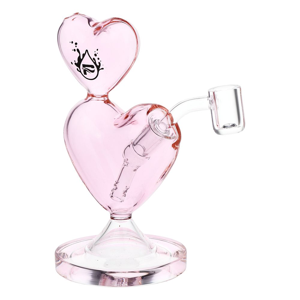 Pulsar Two-Hearted Glass Dab Rig | 6.5" | 14mm F by Smoke Drop - view 2 | Buddy Brandz