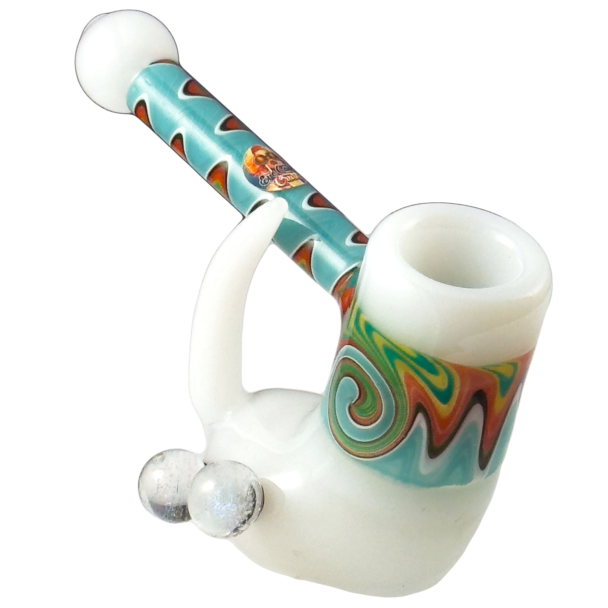 Crush Fang Dual Galaxy Marbles Bubbler Pipe by Smoke Drop - view 2 | Buddy Brandz