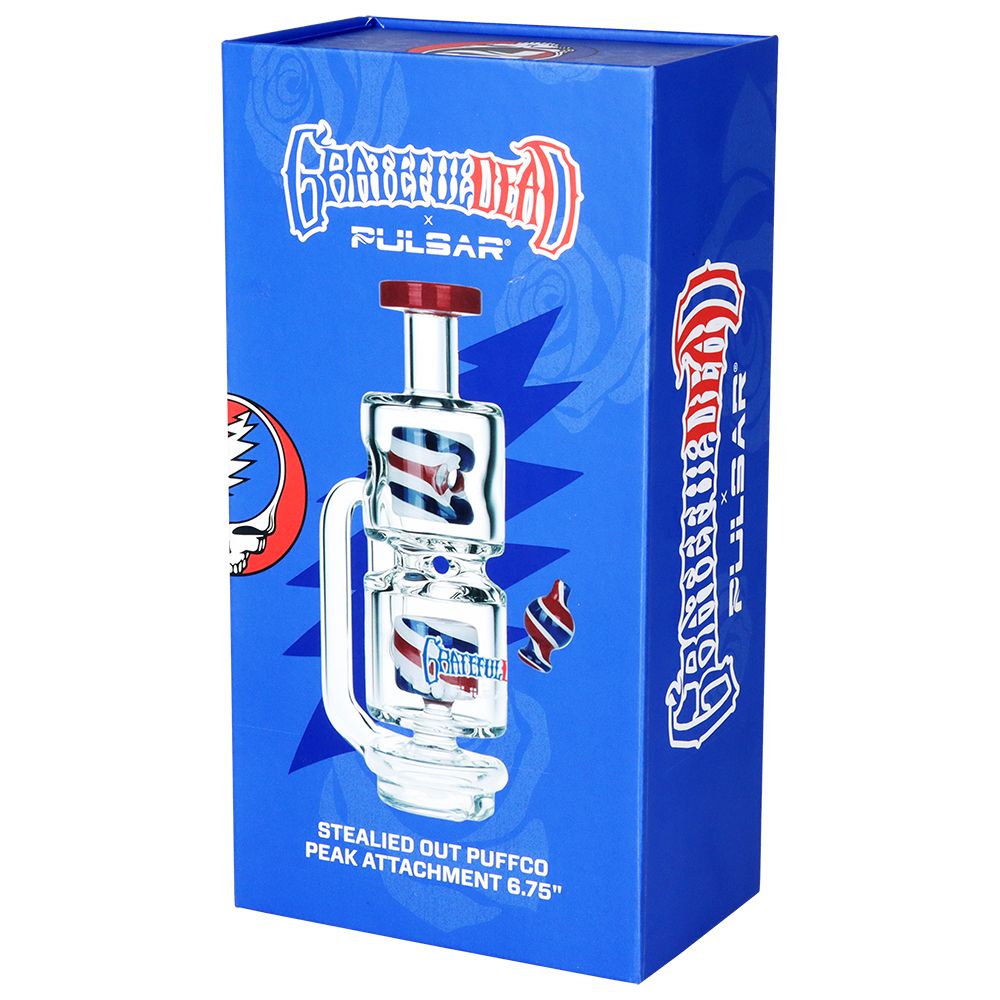 Grateful Dead Stealied Out Attachment for Puffco Peak - 6.75" by Smoke Drop - view 7 | Buddy Brandz