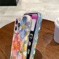 Load image into Gallery viewer, Luxury Laser Pink Glitter 3D Painting Flowers Phone Case For Iphone 11 12 13 14 15 ProMAX Shockproof Bumper IMD Soft Back Cover by Buddy Brandz - view 69 | Buddy Brandz
