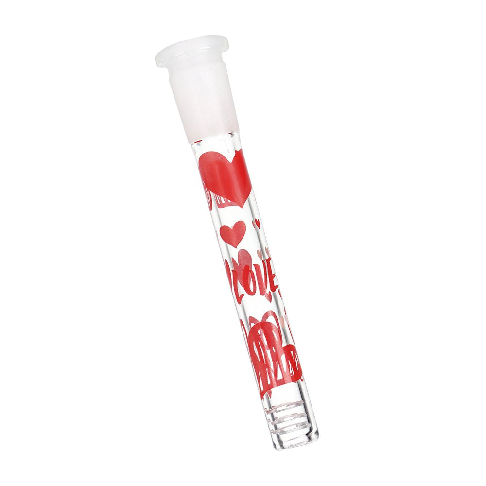 Pulsar Valentine's Hearts 'n' Roses Glass Herb Pipe Duo - 10" / 14mm F by Smoke Drop - view 4 | Buddy Brandz