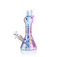 Load image into Gallery viewer, Cute Bunny Beaker Bong with Tree Perc | Croia Glass
