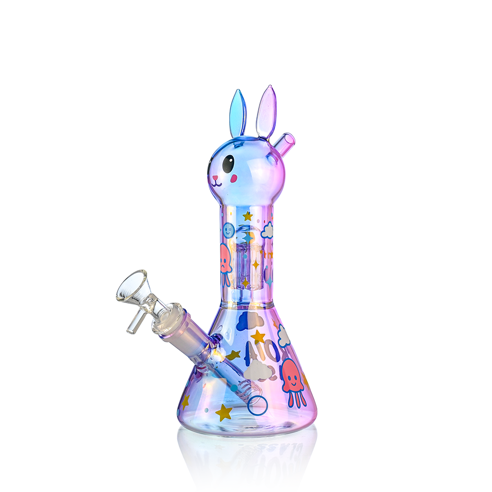 Cute Bunny Beaker Bong with Tree Perc | Croia Glass
