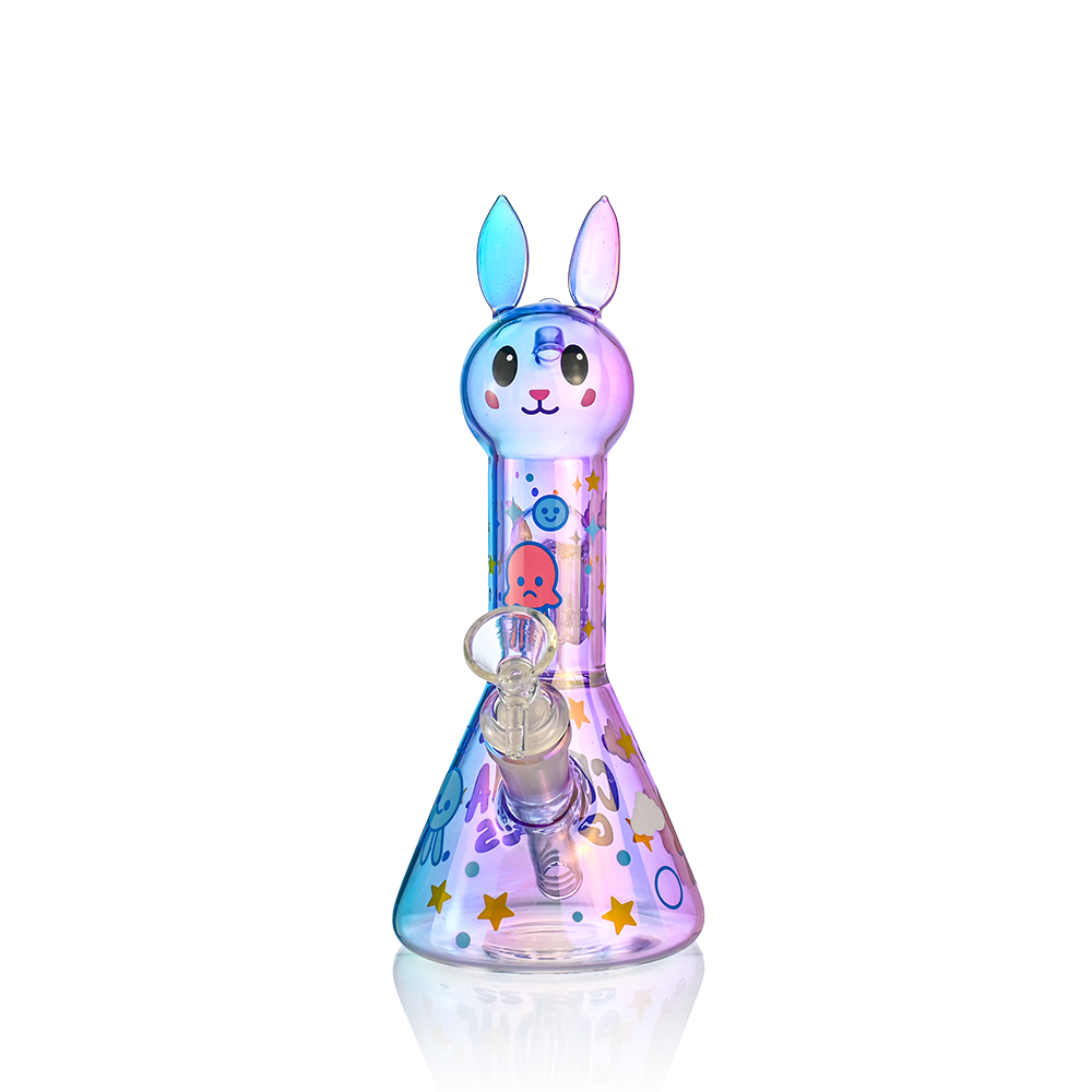 Cute Bunny Beaker Bong with Tree Perc | Croia Glass