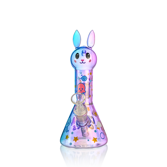 Cute Bunny Beaker Bong with Tree Perc | Croia Glass - alternate view | Buddy Brandz