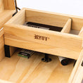 Load image into Gallery viewer, HUMIDOR WALNUT COMBO BOX by Smoke Drop - view 7 | Buddy Brandz
