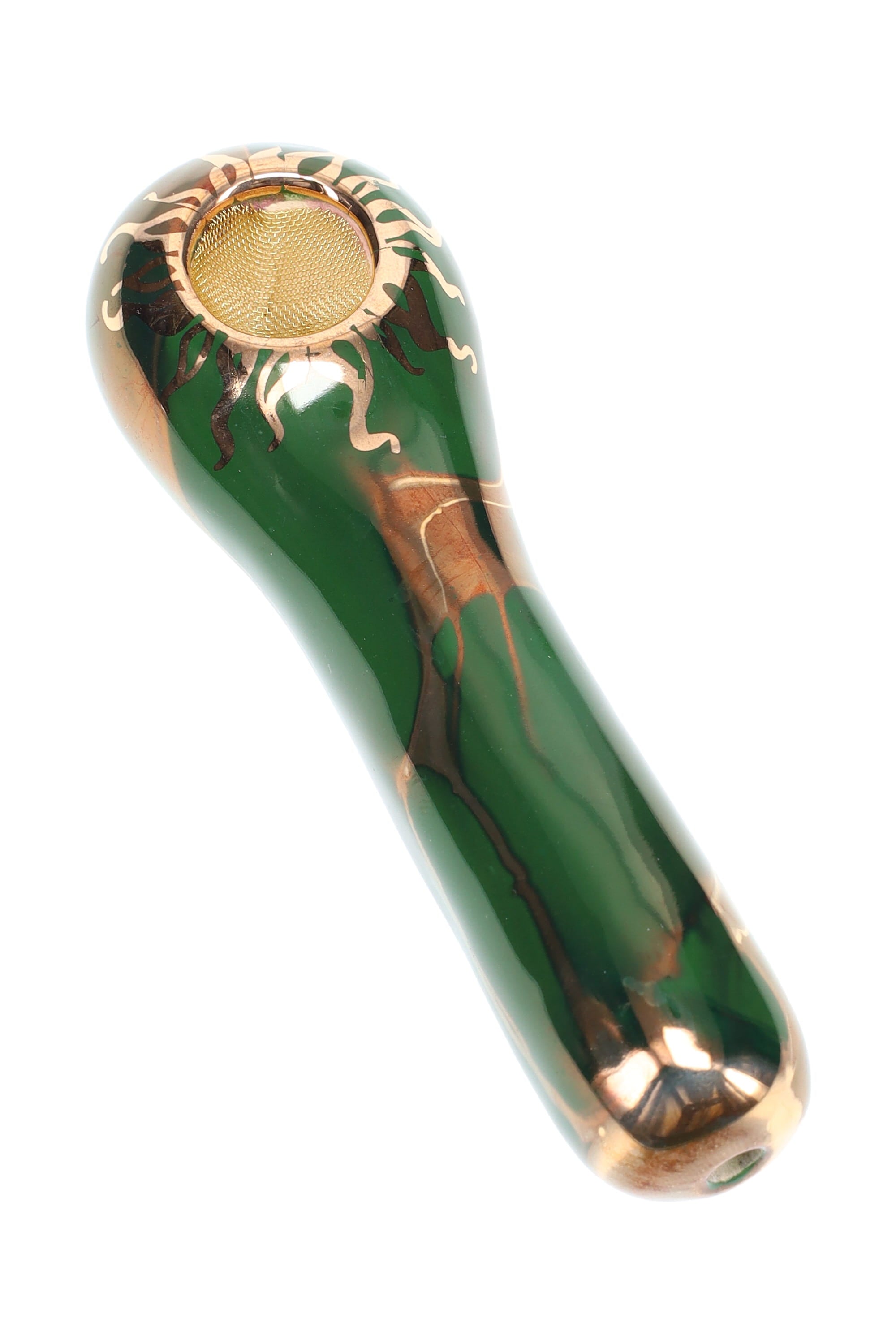 Ancient Creations Ceramics Spoon Hand Pipe – Brass Screen – Made in USA by Smoke Drop - view 11 | Buddy Brandz