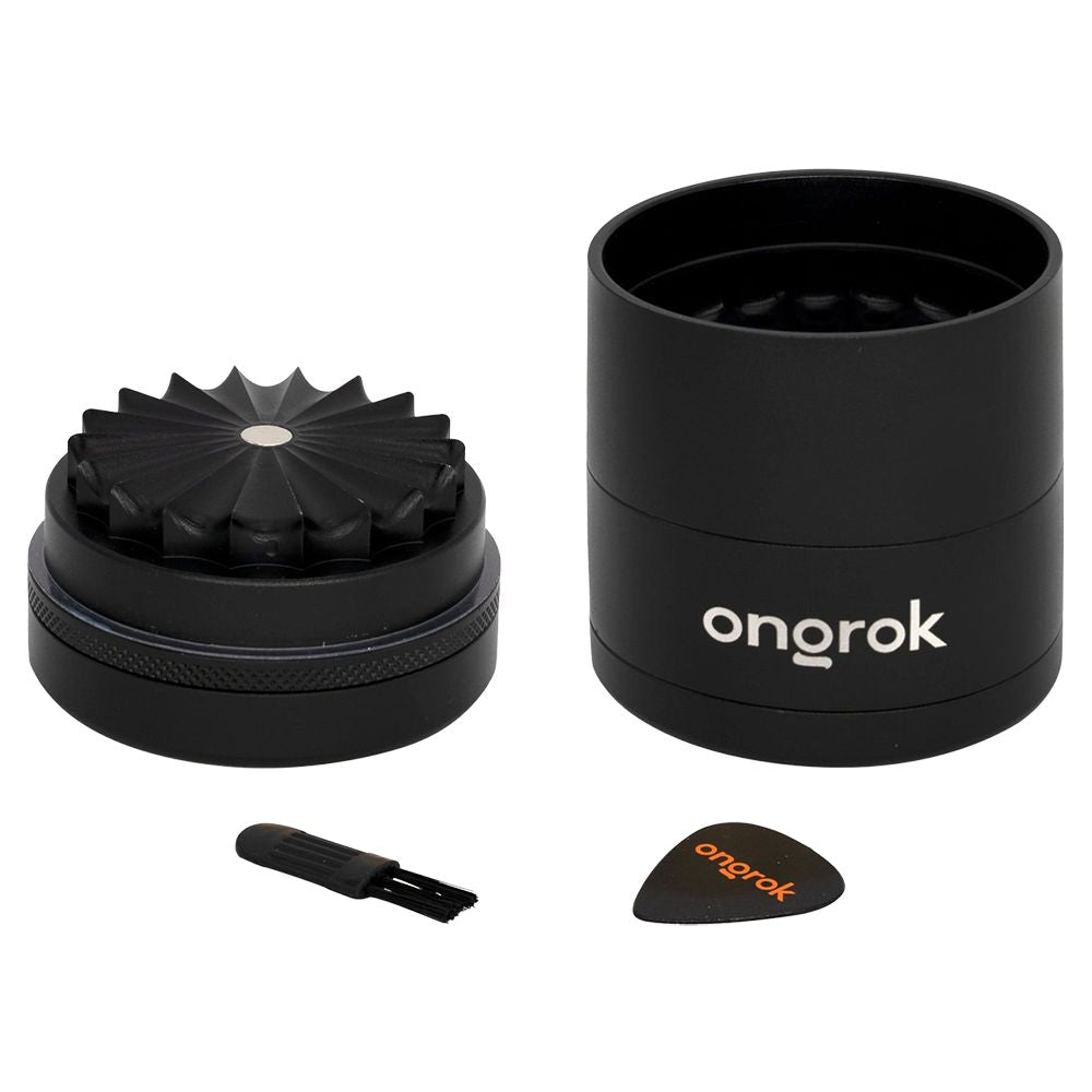 ONGROK Flower Petal Toothless Aluminum Storage Grinder | 5pc by Smoke Drop - view 11 | Buddy Brandz