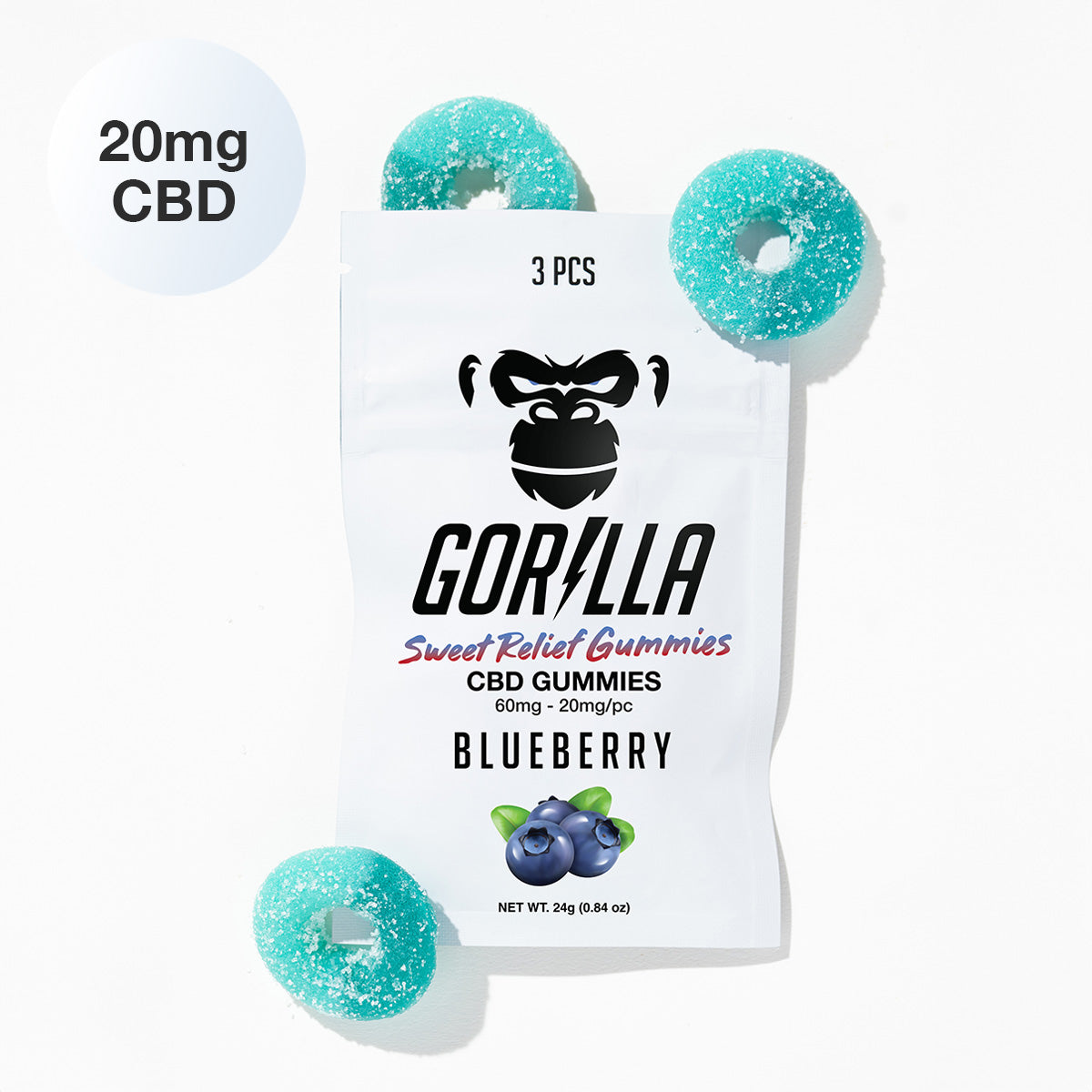 CBD Gummies - 20MG (3pc) by Smoke Drop - view 4 | Buddy Brandz