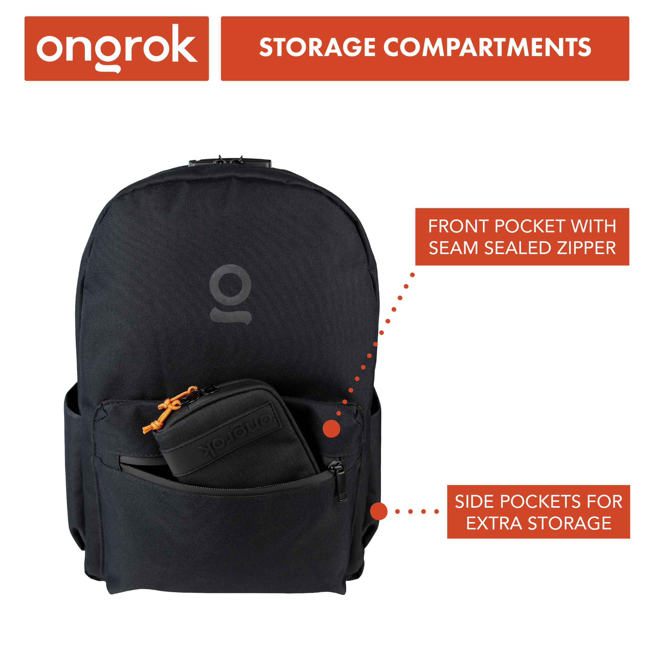 Ongrok Carbon-lined Backpack Smell Proof by Smoke Drop - view 5 | Buddy Brandz