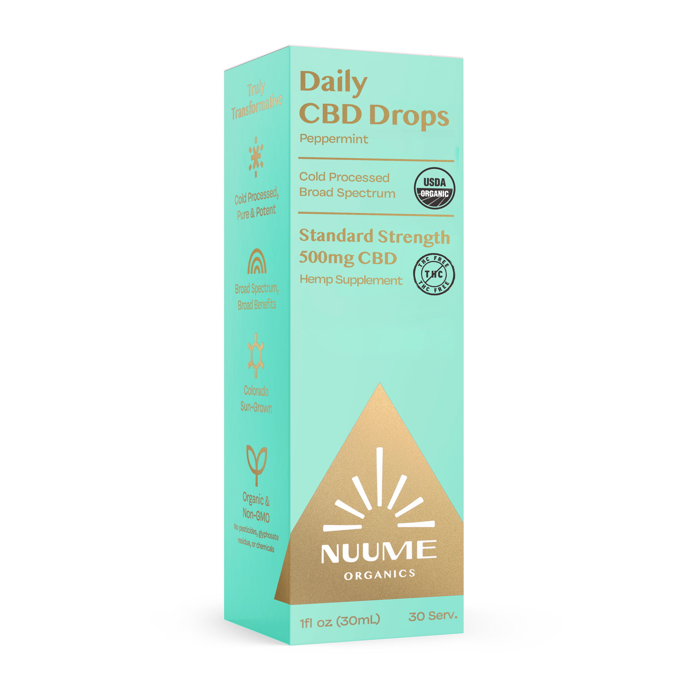 Organic CBD THC-Free Peppermint Drops 500mg - Broad Spectrum by Smoke Drop | Buddy Brandz