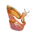 Load image into Gallery viewer, Seshgear Shark Attack Electroplated Glass Water Pipe - 5.5" / 14mm F / Colors Vary by Smoke Drop - view 3 | Buddy Brandz
