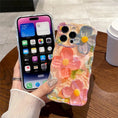 Load image into Gallery viewer, Luxury Laser Pink Glitter 3D Painting Flowers Phone Case For Iphone 11 12 13 14 15 ProMAX Shockproof Bumper IMD Soft Back Cover by Buddy Brandz - view 70 | Buddy Brandz
