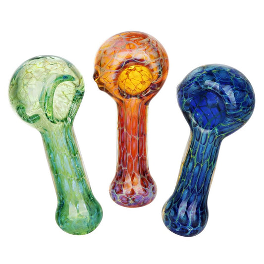 3CT BUNDLE - Ethereal Threads Glass Spoon Pipes - 4" / Assorted Colors | Buddy Brandz