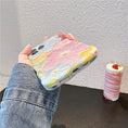 Load image into Gallery viewer, Ottwn Wave Dage Oil Painting Flower Pattern Phone Case For iPhone 15 Pro Max 14 13 12 11 Pro Soft Shockproof Back Bumper Covers by Buddy Brandz - view 6 | Buddy Brandz
