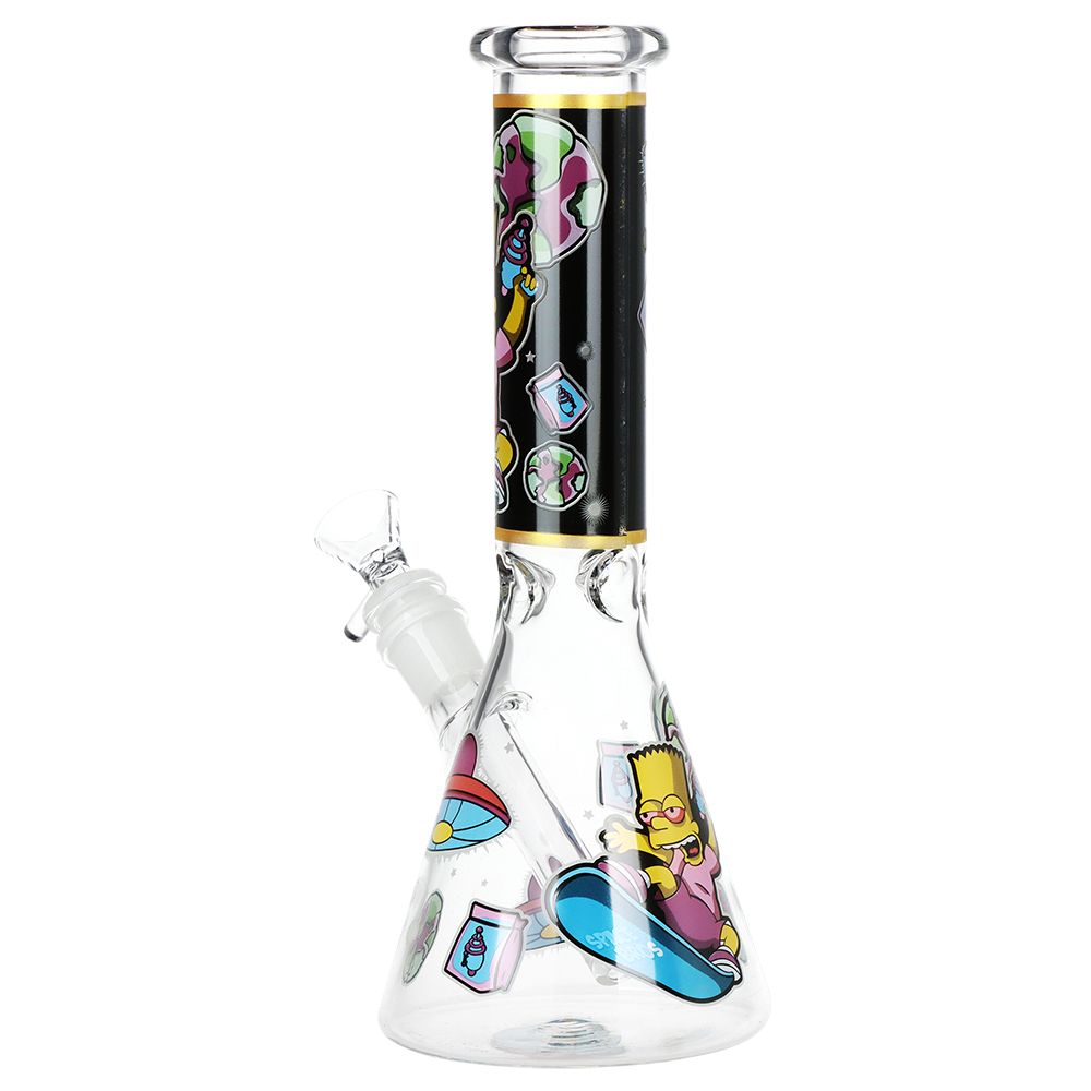 Don't Have A Cow Beaker Glass Water Pipe - 10" / 14mm F / Designs Vary by Smoke Drop - view 4 | Buddy Brandz