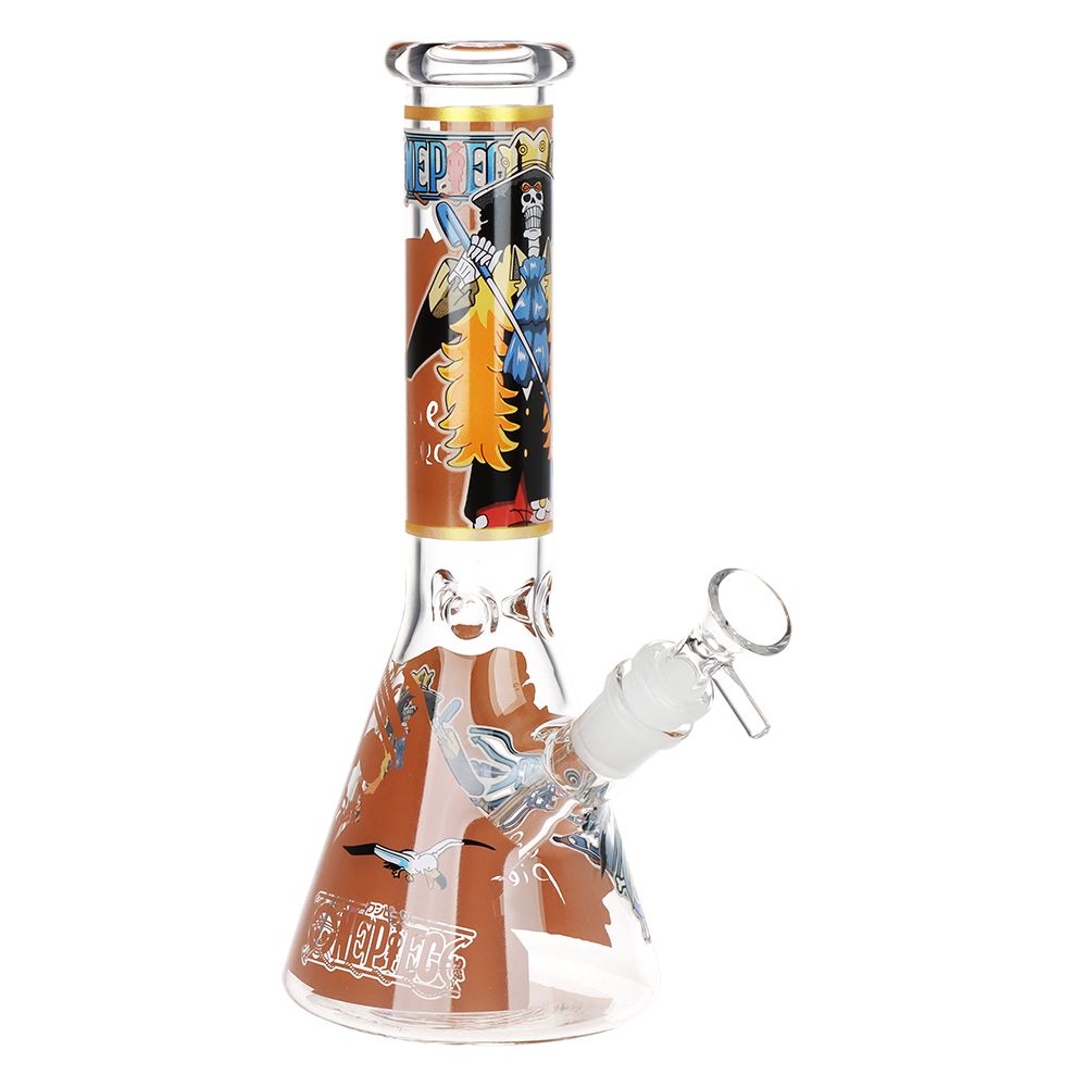 One Treasure Beaker Glass Water Pipe | 10.25" | 14mm F by Smoke Drop - view 4 | Buddy Brandz