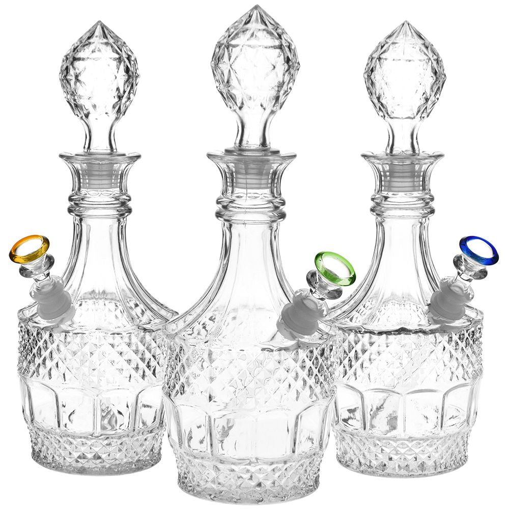 Vintage Decanter Style Glass Water Pipe by Smoke Drop - view 3 | Buddy Brandz