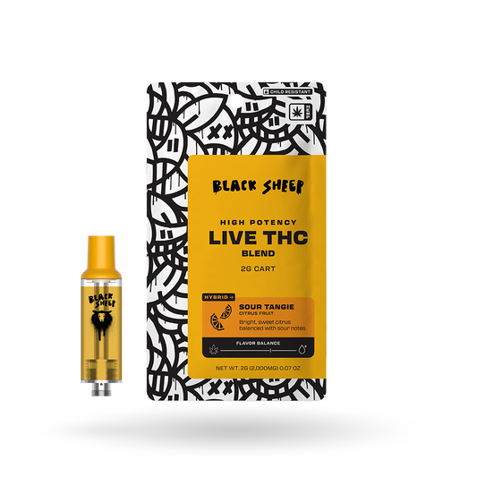 Live THCa Blend Vape Cartridge: Sour Tangie 2g | Buddy Brandz