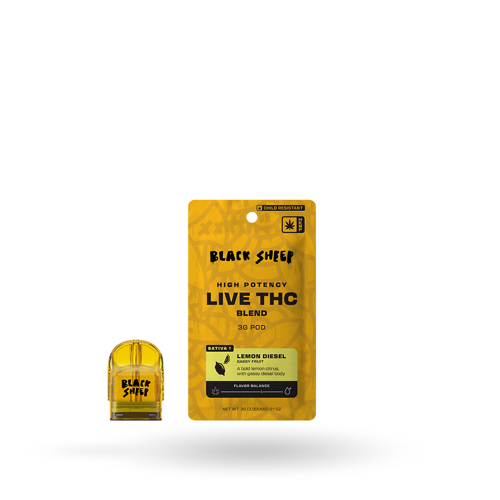 Live THCa Blend Pod Refill: Lemon Diesel 3g